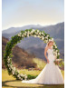 Strapless Sweetheart Neck Beaded Ivory Lace Tulle Buttons Back Wedding Dress